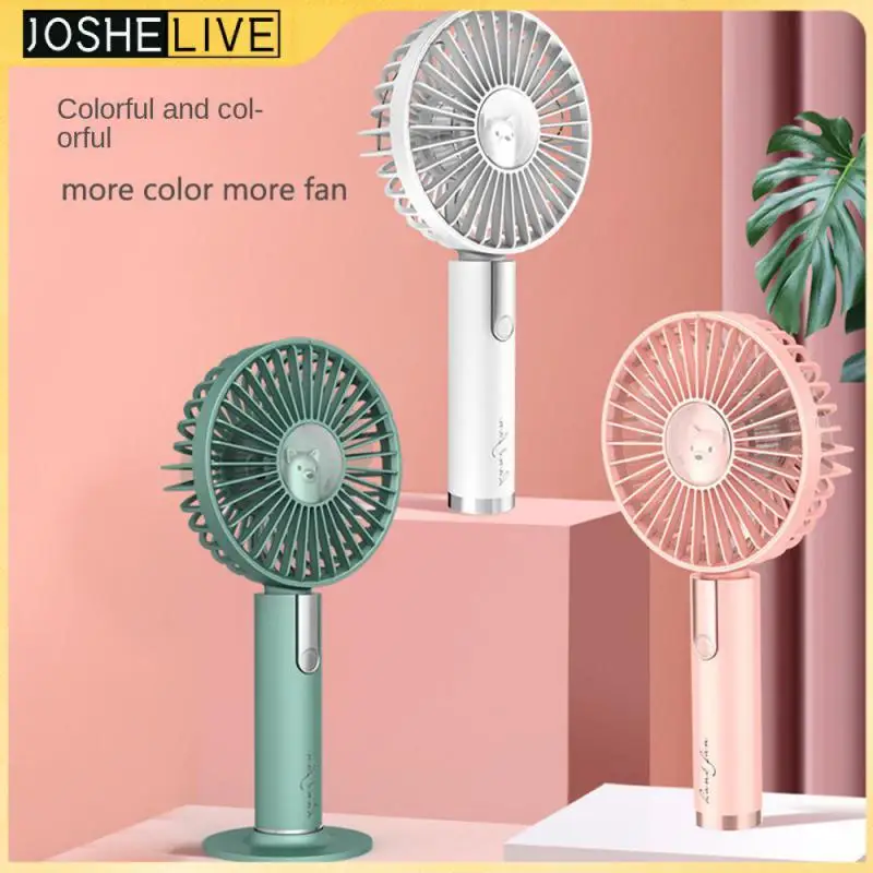 

Portable Electric Fan Large Wind Small Desktop Fan Mute Convenient Office Fan Hand Fans For Women Childrens Fan Usb Charging