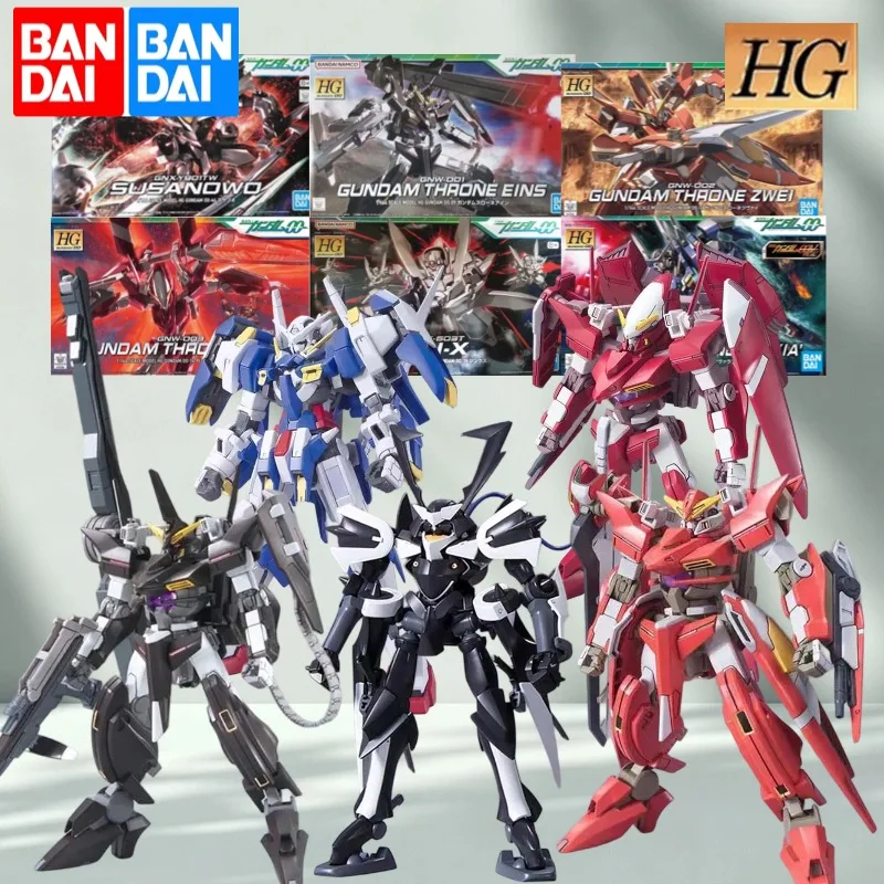 Фото Конструктор Bandai HG 1/144: Throne Eins, Throne Zwei, Drei, GN-X, Susanowo, Avalanche, Exia — Модели, фигурки, аниме-персонажи, подарок. №1