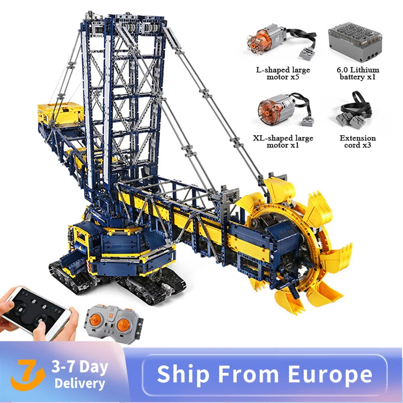 

Высокотехнологичный ковш-экскаватор MOC С дистанционным управлением, модель электрического приложения, строительный блок, кирпичи, игрушки ...