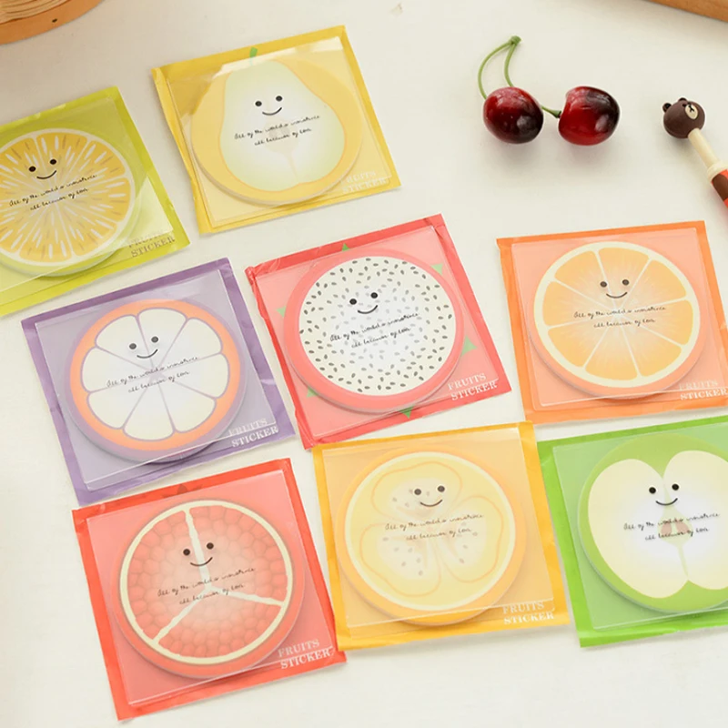 

1pack/lot Fresh Fruits Design Sticky Note Note pads Memo Pads Writing Planner Stickers Papelaria Kawaii Stationary kids Favor