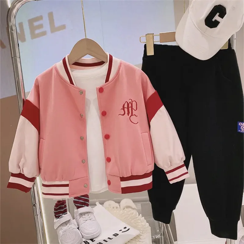 

Модная бейсбольная куртка для маленьких девочек, детское осеннее спортивное пальто, женская повседневная одежда, верхняя одежда, 가옷 옷 국