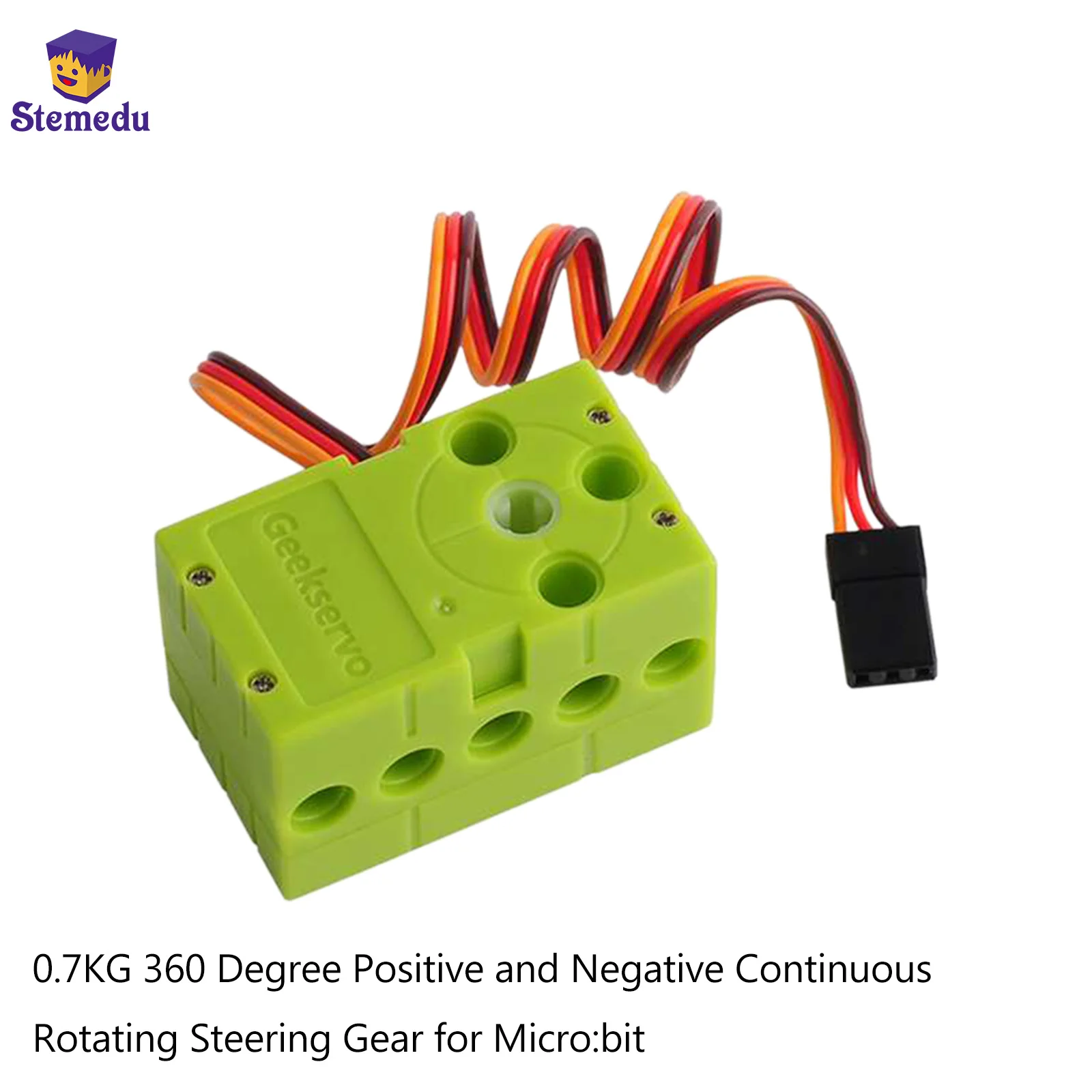 Фото Geekservo 0.7KG 360 °   Сервопривод CW/CCW с непрерывным вращением, зеленый, 4.8V-6V, PWM, для Microbit Raspberry Pi №2