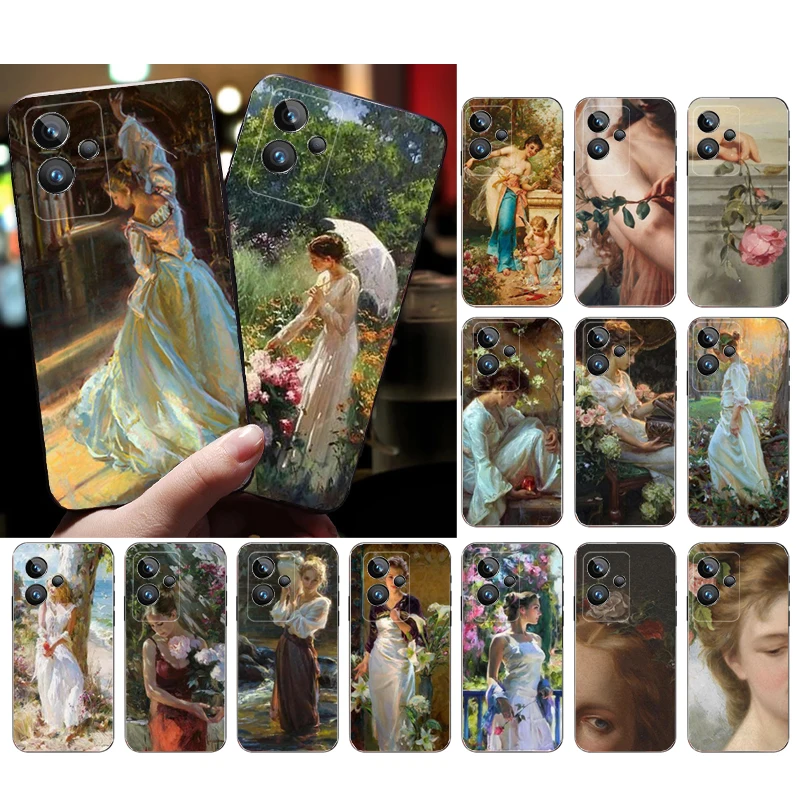 

Phone Case for OPPO Realme GT 2 Pro X2 Pro XT C25S 9 8 7 6 Pro 6i GT Master C3 C21Y C11 X3 SuperZoom Art Paint Sexy Beauty Woman