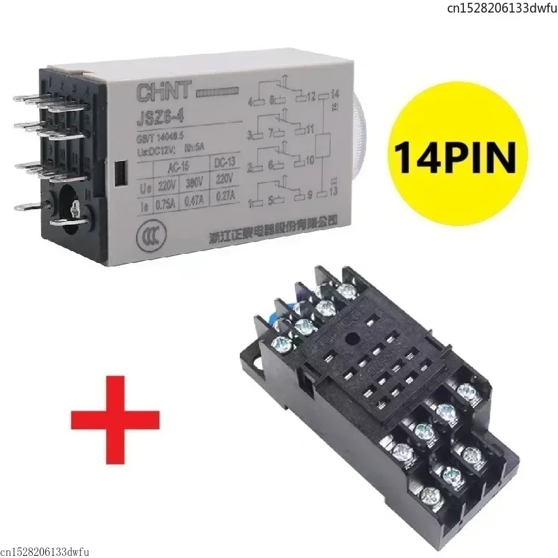 

Оригинальное реле задержки включения питания CHINT JSZ6-4 JSZ6-2 H3Y-4 H3Y-2 DC 24 В переменного тока 220 В 1S 5S 10S 60S Реле времени 8 14 контактов