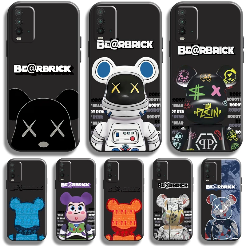 

Fashion Luxury Cute Bear For Xiaomi Redmi 10 9 9T 9A 9C 8 8A Redmi Note 10 10S 9 9T 9S 5G 8 8T 7 PRO Phone Case Back Funda