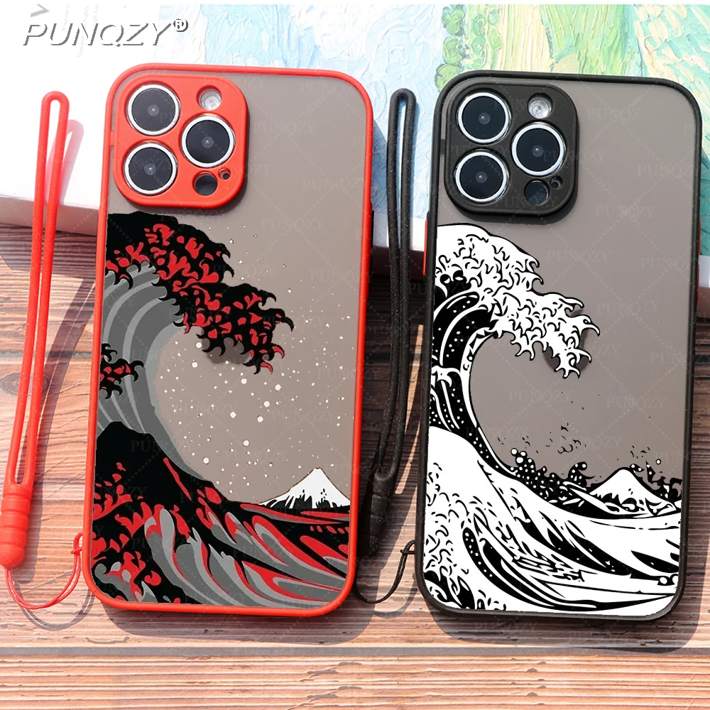 

Luxury Painting The Kanagawa Waves Phone Case For iPhone 15 14 PRO 12 13 PRO MAX 11 XR 7 6 Plus X XS Hard PC All-Inclusive Cover
