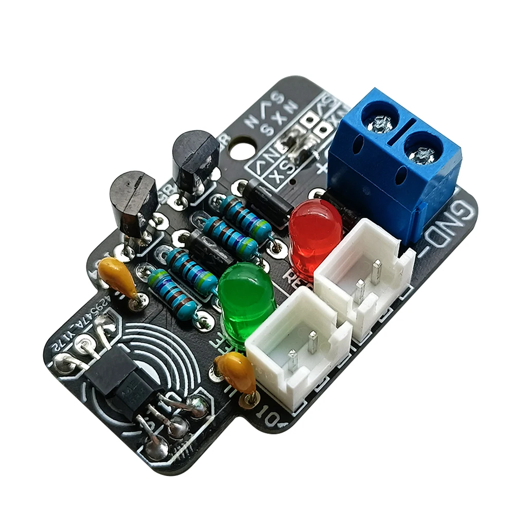 

DC 5V-20V High Precision Hall Effect Magnetic Sensor Module Magnetic Detection Pole Resolver North and South Detection Module