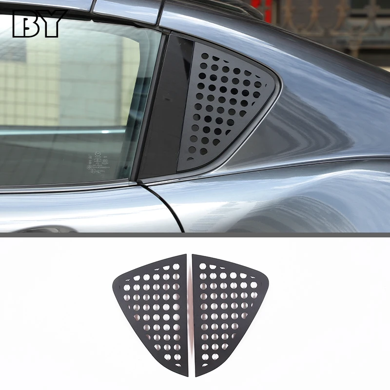 

Для Mazda MX-5 2016-2023, заднее треугольное украшение окна, сотовая панель, модифицированные аксессуары из алюминиевого сплава (версии hardtop)