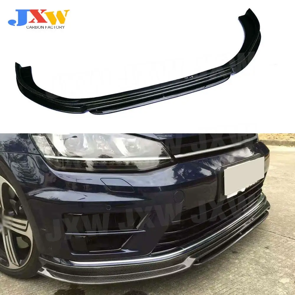 

MK7 Carbon Fiber Front Bumper Lip Spoiler for Volkswagen Golf 7 VII R Rline Hatchback not standard 2014-2017 RZ Style