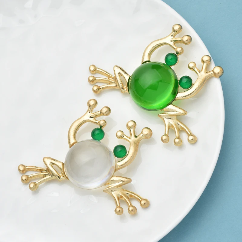 Wuli &amp baby симпатичная Броши лягушка для женщин унисекс 2 цвета Полимерная