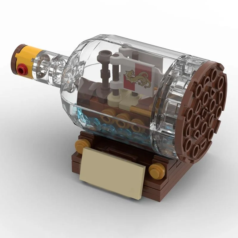 Набор из 98 деталей MOC: Пираты Дисней, Карибское море, микро-модель корабля в бутылке, конструктор, игрушка, строительные блоки, рождественский подарок, идея для сборки (art.: 3920dc75dcdeb) - 3920dc75dcdeb