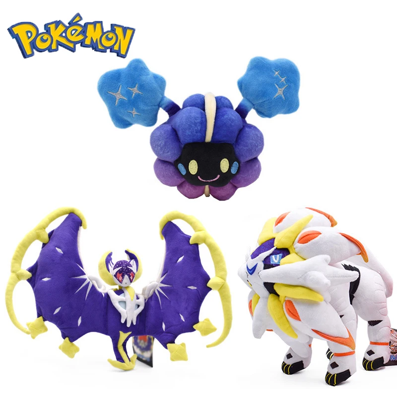 

Плюшевые куклы Pokemon Cosmog Solgaleo Lunala, аниме экшн-фигурки, кавайная мягкая набивная подушка, мультяшное животное, рождественский подарок, игрушки...