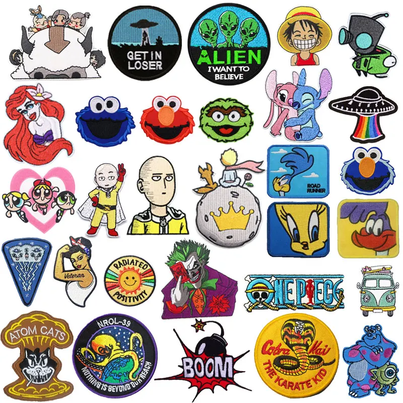 

Cute Cartoon Patch Iron on Patches on Clothes Animal Applique Embroidered Patches for Clothing Stickers Badges Sewing Patch