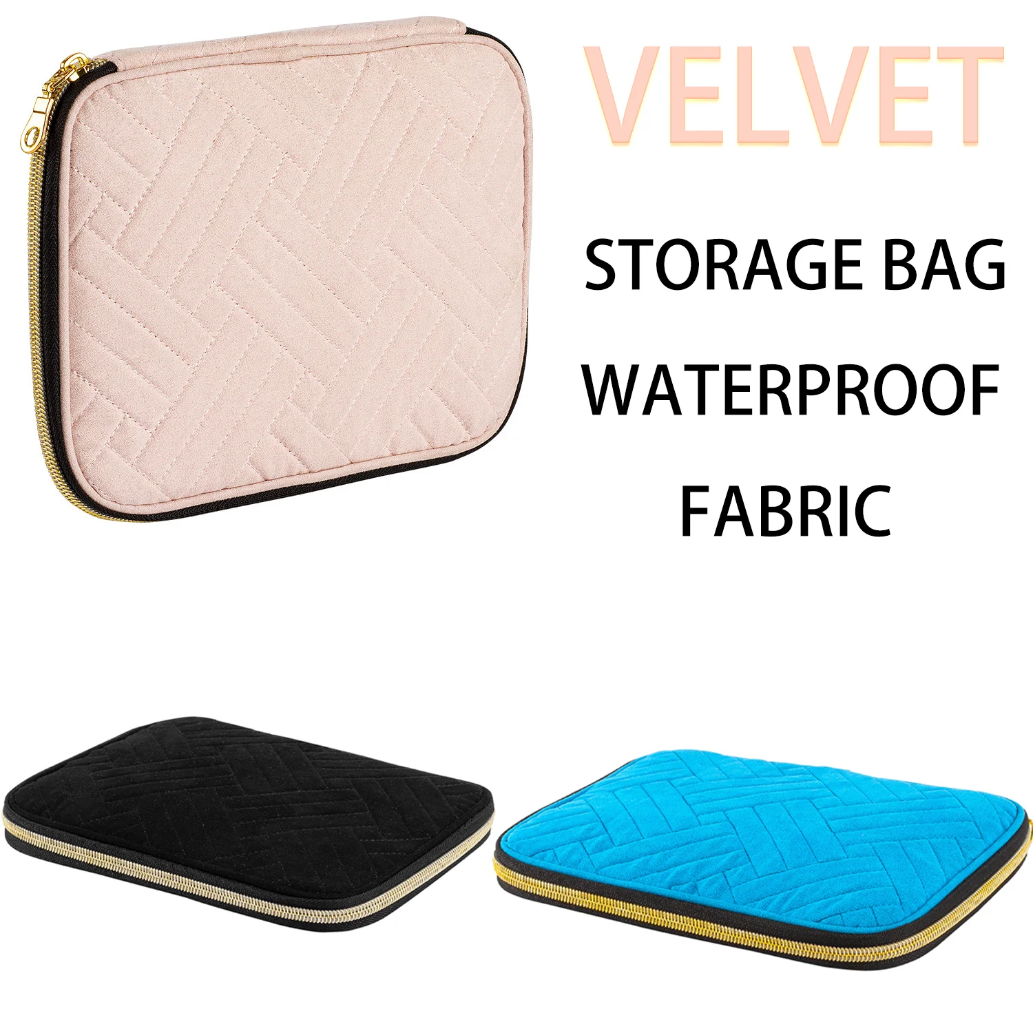 

Velvet Strap Storage Watch Storage Bag Data Charging Cable Storage Bag for Apple Strap Travel Storage Simple Style Storage Strap