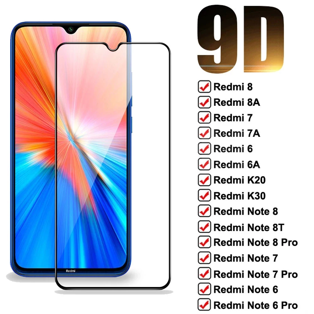 

Защитное стекло для Xiaomi Redmi Note 10 9 8T 8 7 Pro, пленка из закаленного стекла для защиты экрана Redmi 9, 9A, 8, 8A, 7A, 6A, 1-5 шт.
