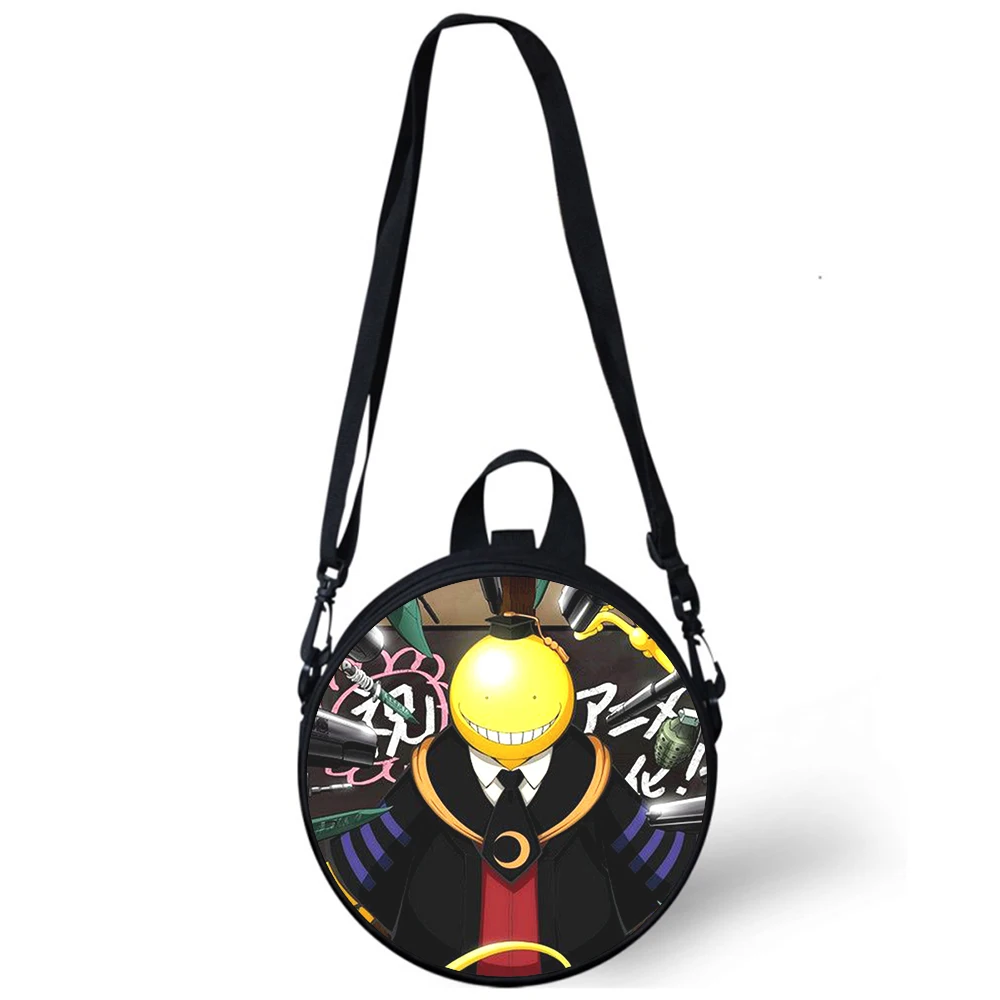 Assassination Classroom Child kindergarten Bag 3D Print Crossbody Shoulder Bags For School Women Mini Round Bagpacks Rugtas Bag