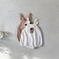 childrens pants new summer boys and girls baby cotton cute cartoon bear strap one piece romper