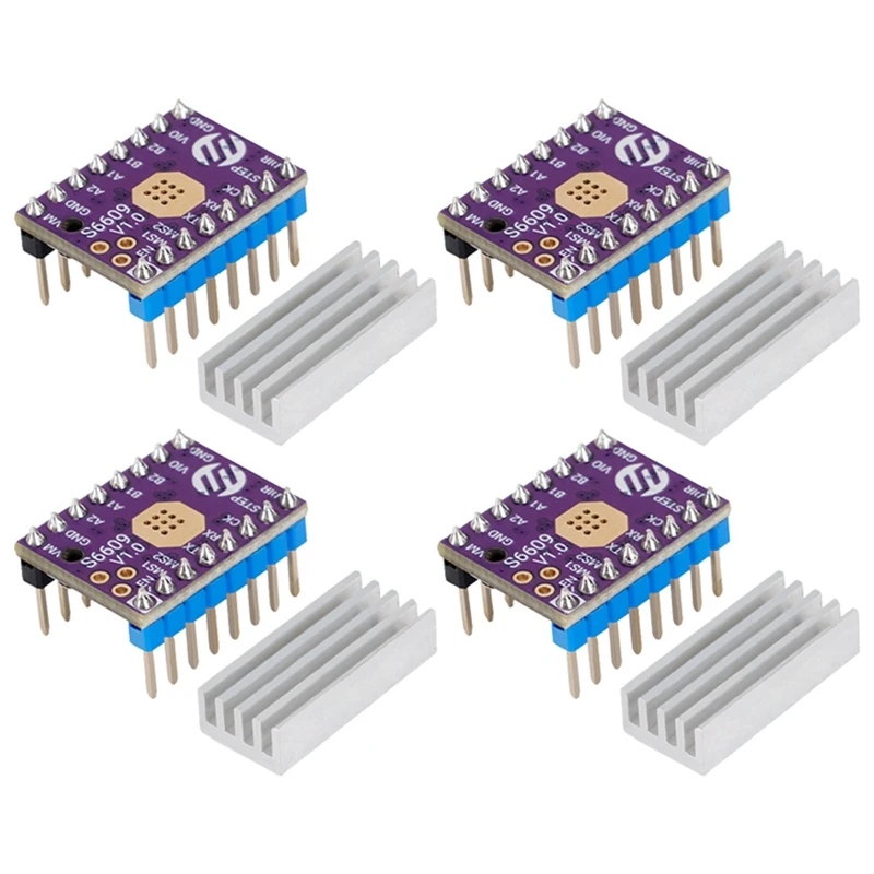 

4Pcs S6609 Stepper Motor Driver GC6609 Stepstick Silent Driver For Uart 3D Printer Parts Replace TMC2209 256 Microstep