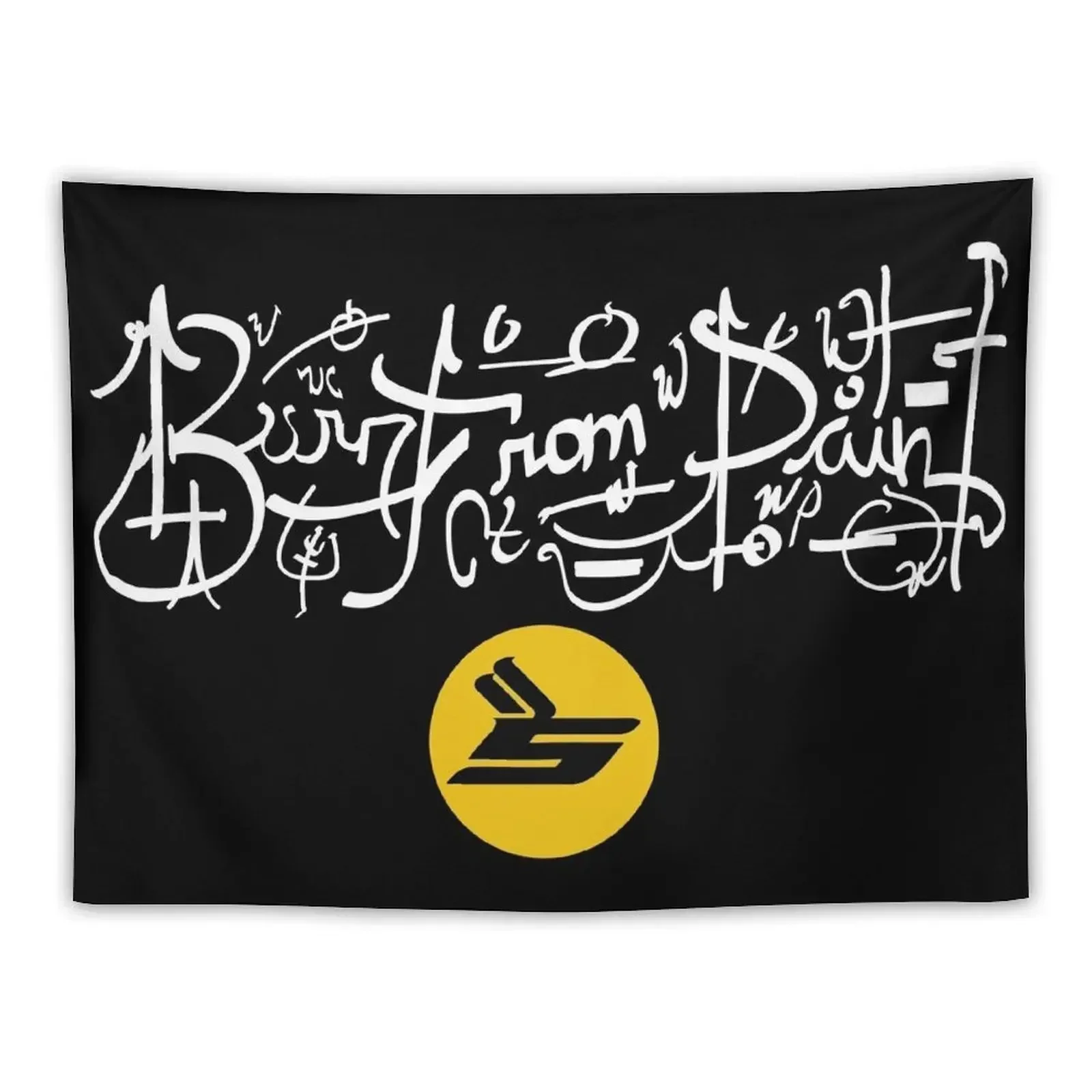 Рожденный из боли Яна Коннор Сикко Флаг Гобелен Украшение дома Японский декор