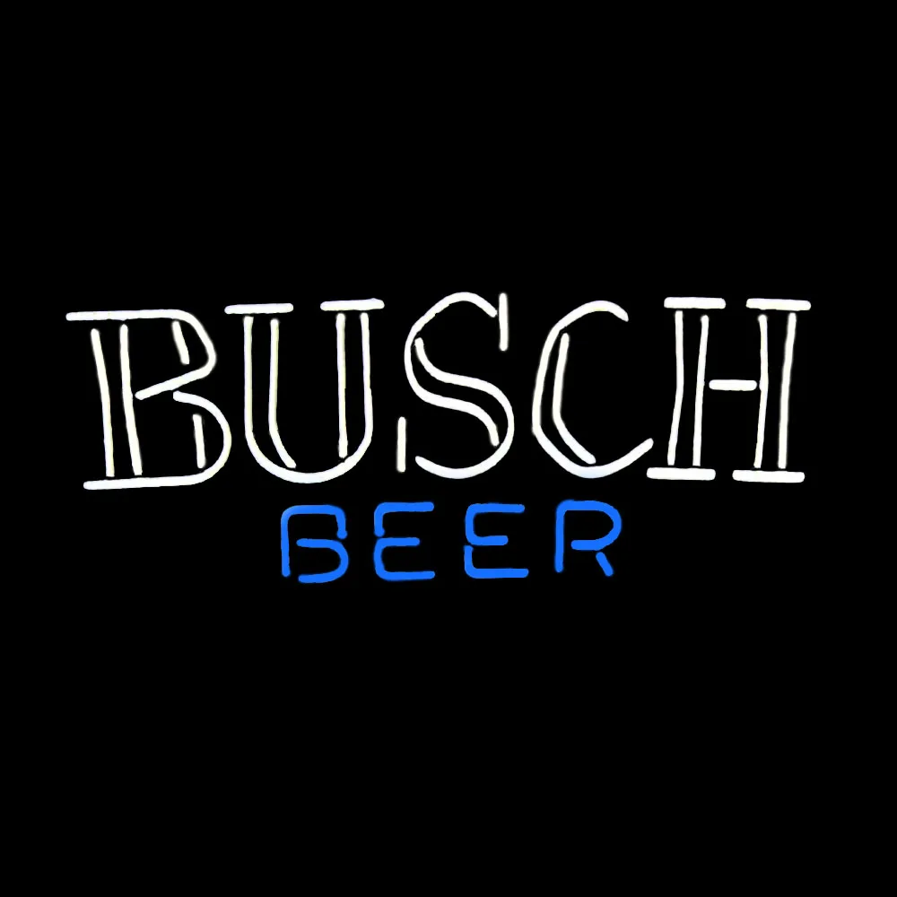 Неоновая вывеска Busch Beer doublстроke сделанная на заказ стеклянная трубка ручной