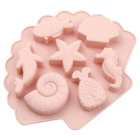 cake mold flexible ocean animal design diy tool 3d ocean sea silicone mold for bakery baking mold bakeware kitchen tools