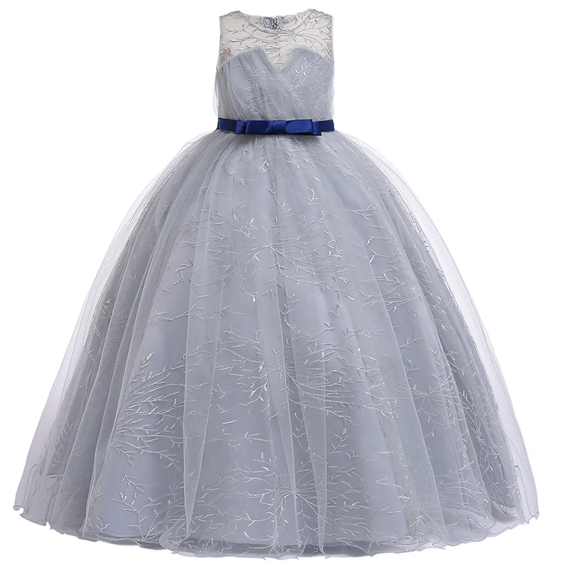 

2022 Summer Teenage Kids Dresses For Girls Lace Long Wedding Evening Dress Kids Pageant Princess Dress Elegant Party 10 12 Years
