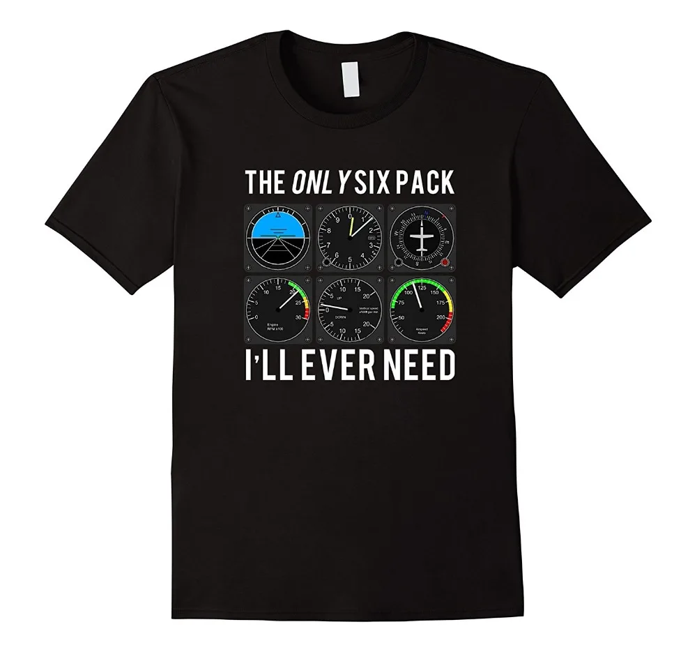 

Men'S T-Shirt 2021 Newest 100% Cotton Brand New T-Shirts Funny Pilot T Shirt - Airplane Flight Intruments cotton Tee Shirt