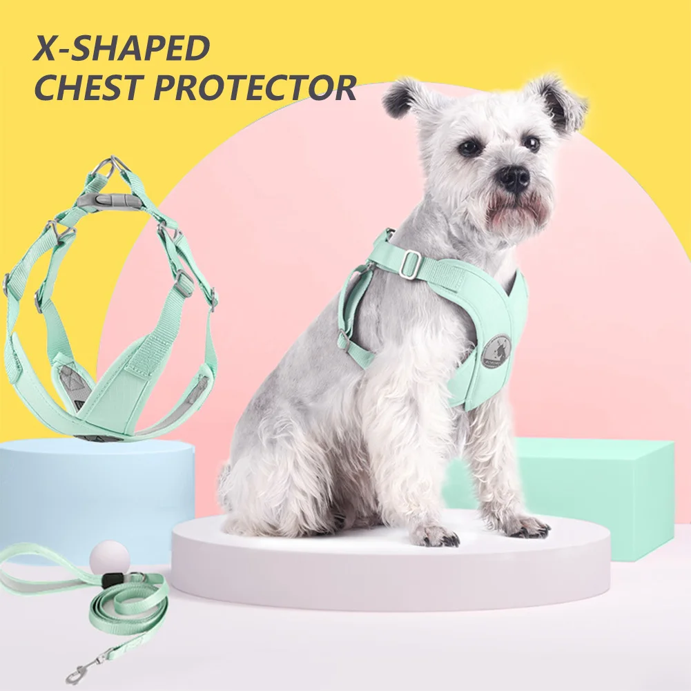 

X-shaped Pet Vest Chest Strap with Traction Rope Dog Chains Dog Ropes Collars Pet Collar Adjustable Soft Comfort Pet Product