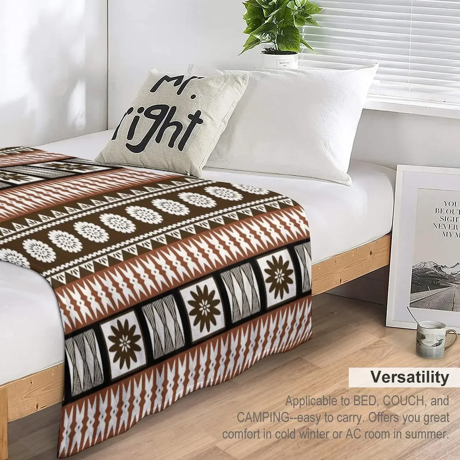 Фиджиан Маси - Одеяло Тапа Красивые Плед на диване Постельное белье Одеяла