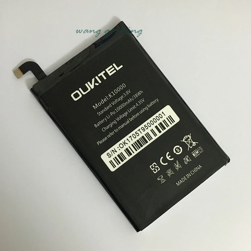Аккумулятор двухслойный oukitel k10000 100% оригинальный аккумулятор большой емкости 10000