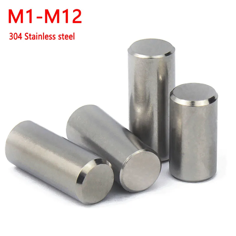 

M1M1.5 M2 M2.5 M3 M4 M5 M6 M8 M10 M12 Cylindrical Pin Locating Dowel 304 Stainless Steel Fixed Shaft Solid Rod Length:4~120mm