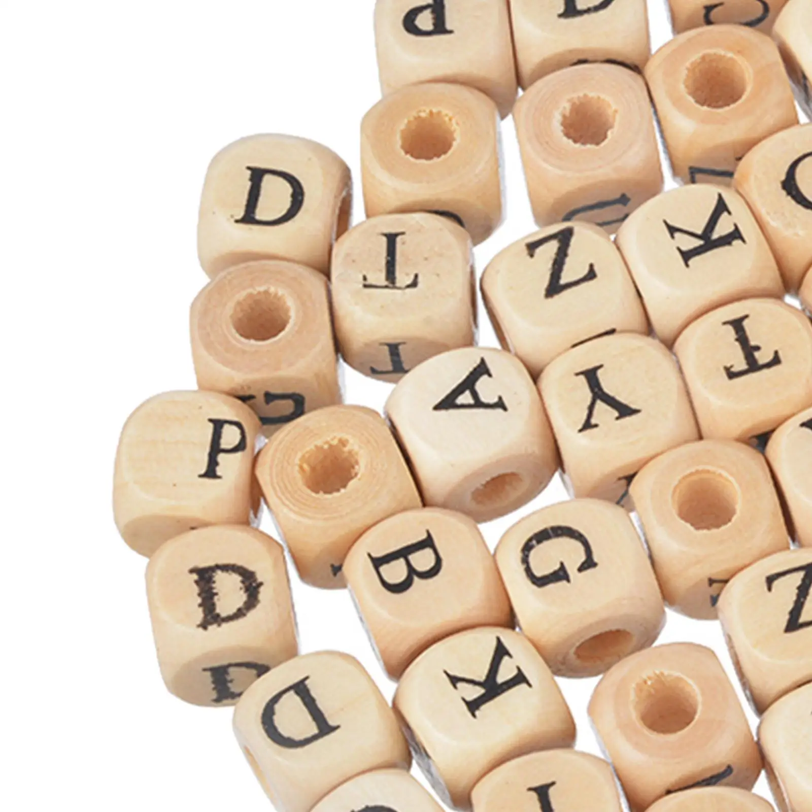 100 шт. деревянные бусины с алфавитом аксессуары буквами и квадратные