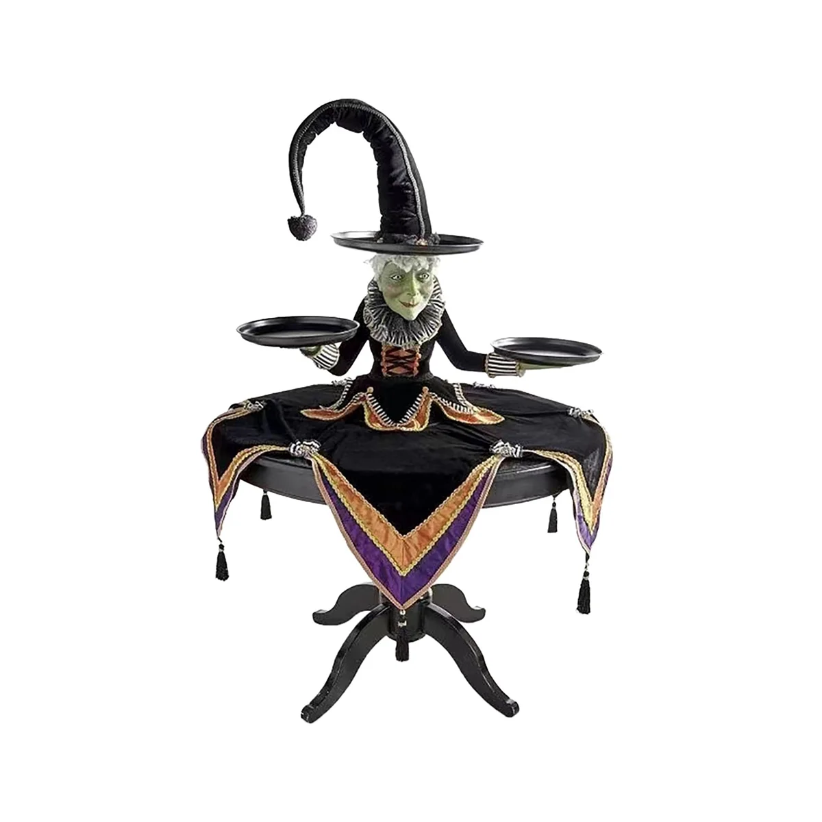 

Halloween Witch Snack Bowl Stand Festival Party Cupcake Plates Serving Dishes Table Candy Storage Tray for Party Feast