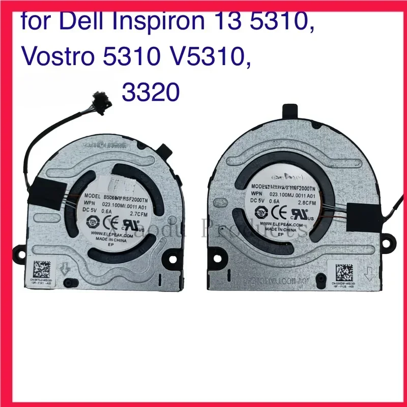 Вентилятор охлаждения ноутбука для Dell Inspiron 13 5310 Vostro Latitude 3320 вентиляторы