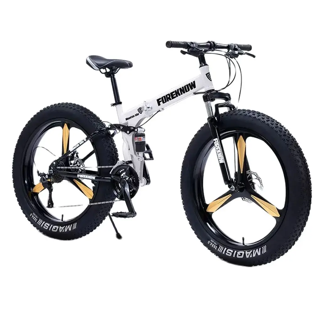 

26 Inch Mountain Bike Variable Speed Bicycle High Carbon Steel Frame Double Disc Brake Outdoor Cycling Widen The Snow Wheel