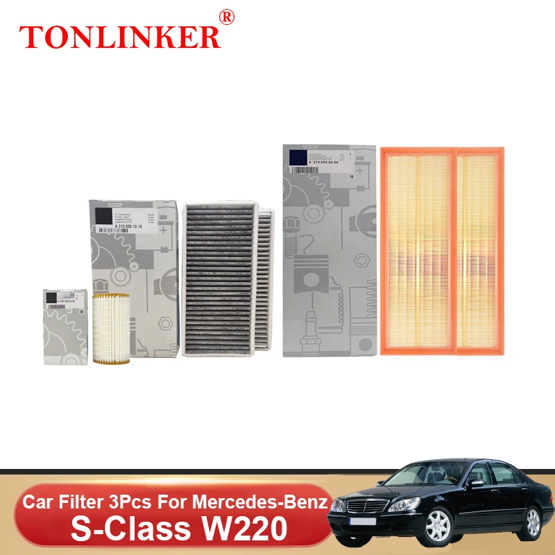 

Масляный фильтр TONLINKER для салона Mercedes Benz S Class W220 2000-2005 S320 S350 S430 S500 S600 L S55AMG S65AMG, автомобильные аксессуары