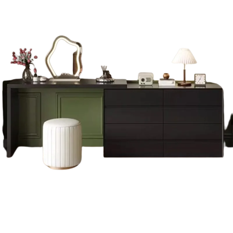 Деревянный столик-органайзер для хранения женский современный столик-комод