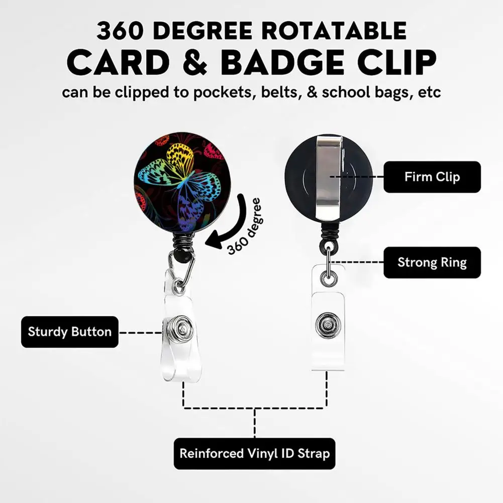 

Sturdy ID Card Holder Wear-resistant Credit Card Holder with Lanyard Clear ID Card Holder Anti-lost