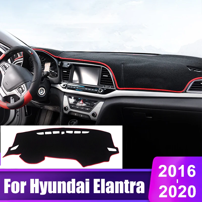 

For Hyundai Elantra AD 2016 2017 2018 2019 2020 Car Dashboard Sun Shade Mat Instrument Desk Cover Non-slip Pad Accessories