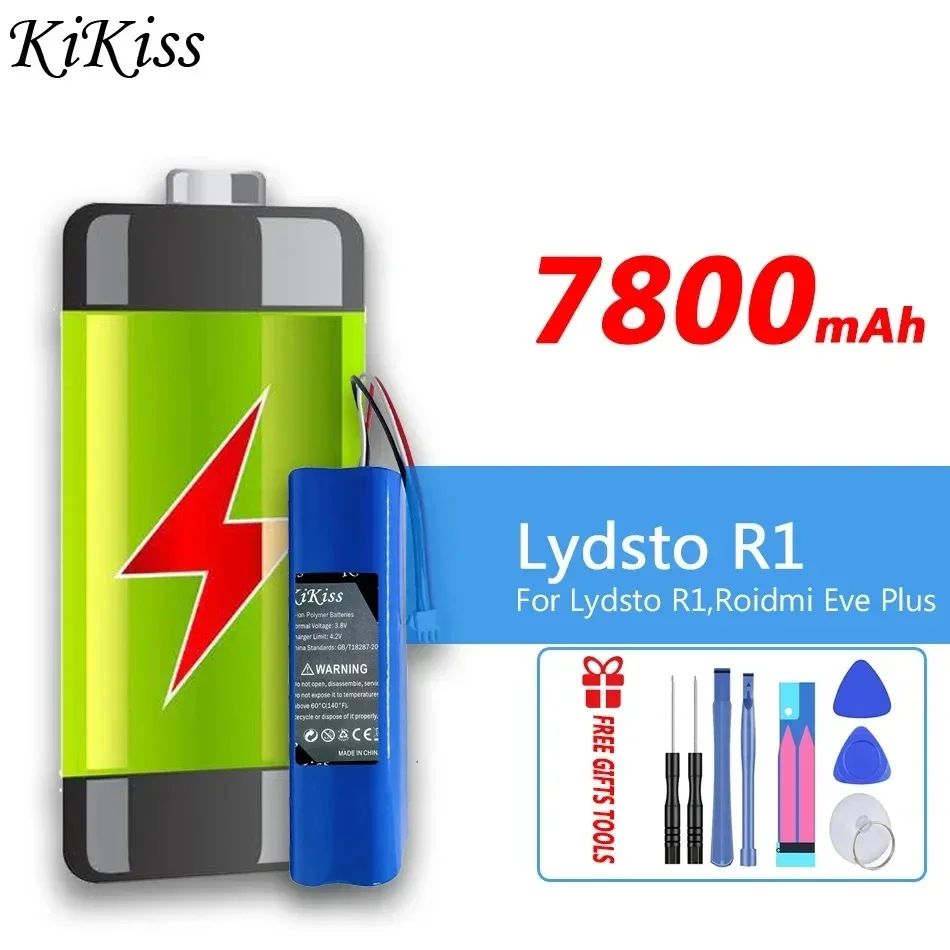 Портативный аккумулятор KiKiss 7800 мАч для Xiaomi Lydsto R1 Roidmi Eve Plus Proscenic M7 MAX/Pro M8 Pro U6 Lenovo LR1