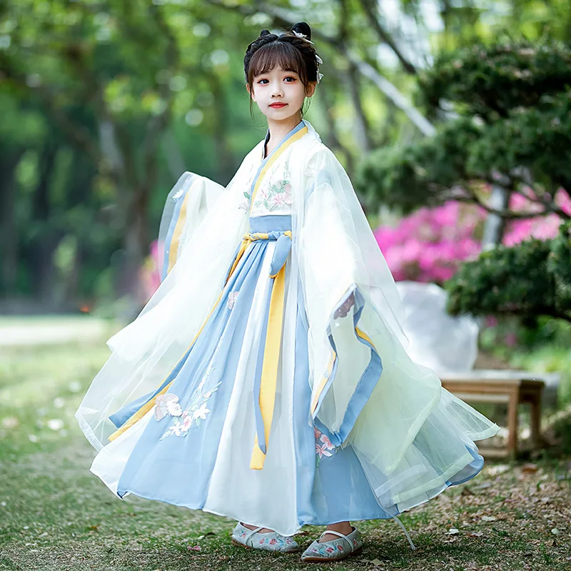 

Ancient Chinese costume Seven Fairies Hanfu embroidered dress folk dance performance traditional Chinese princess costume SP338