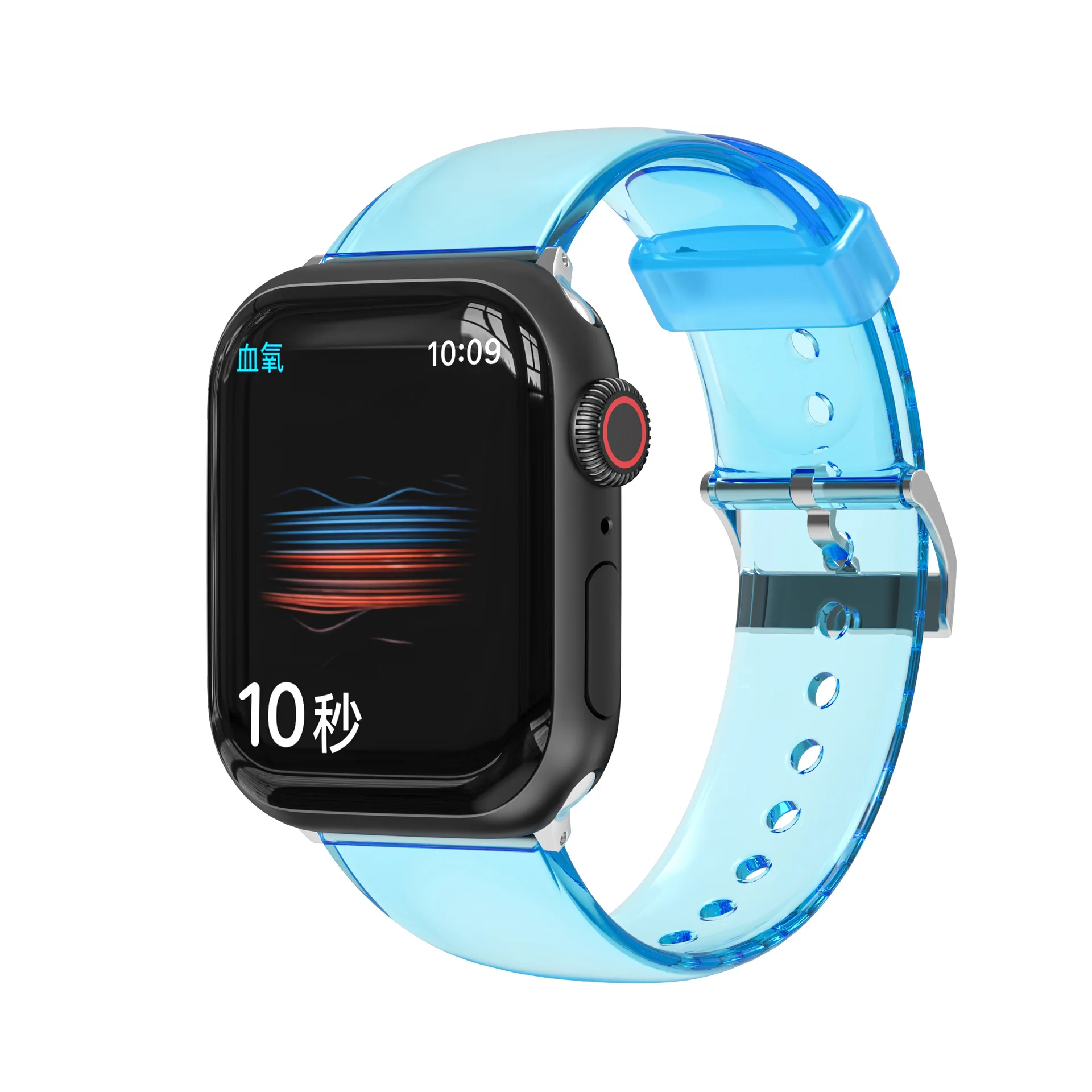 Clear TPU Strap for Apple Watch Band 45mm 49mm 44mm 42mm 41mm 40mm Sports Transparent Bracelet iWatch series 8 7 6 5 se 4 Ultra
