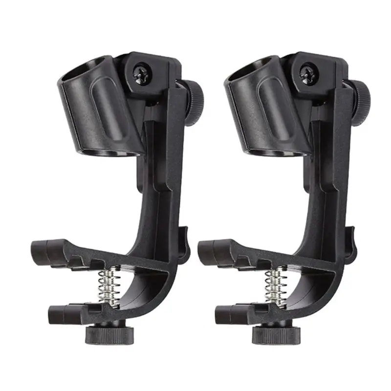 

Adjustable Clip On Drum Rim Shockproof Mount Microphone Mic Clamp Stand Holder