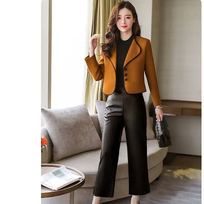 

Autumn and Winter Wool Jacket Womens Clothing Short Woolen Coats Slim Fit Wild Elegant Female Korean Outerwear Feminine E337