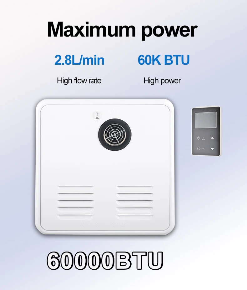 Фото Лидер продаж: Мгновенный газовый проточный водонагреватель 60000 BTU для авто, лодок, фургонов, караванов, 12В, без бака №2