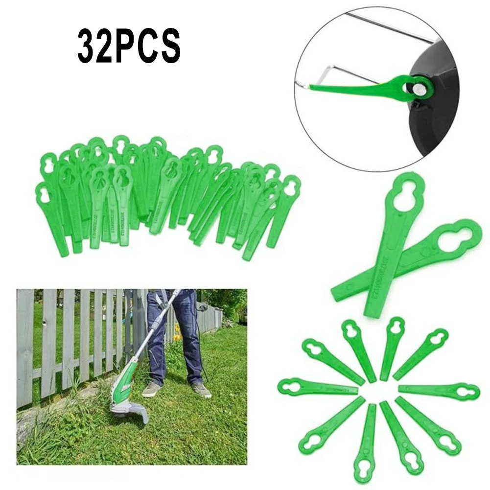 

32pcs Plastic Blade Pendants For Stihl PolyCut 2-2 Grass Trimmer Blade Lawn Mower Brush Cutter Trimmer Spare Blade Garden Tool