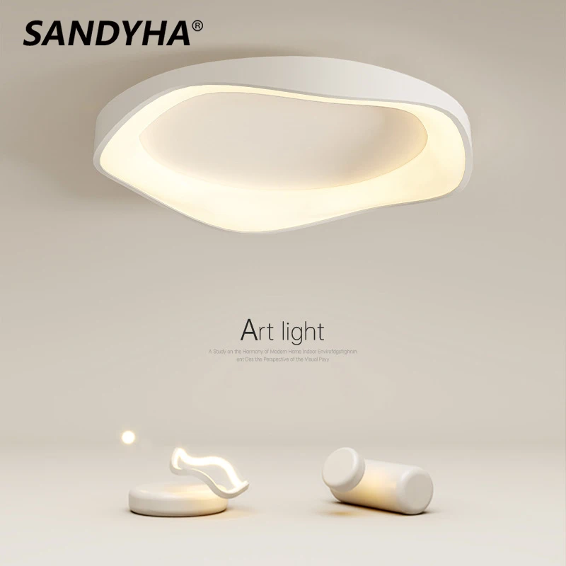 

Modern Simple Art Round Ceiling Lamp Led Para Sala Light for Bedroom Living Room Lampa Sufitowa Lampara Techo Lampe Plafonnier