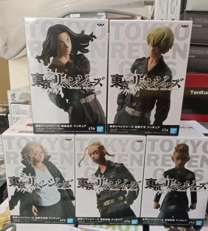 

In Stock Original Banpresto Tokyo Revengers Hanagaki Takemichi Draken Sano Manjiro Baji Keisuke Figure Anime Figurals Brinquedos