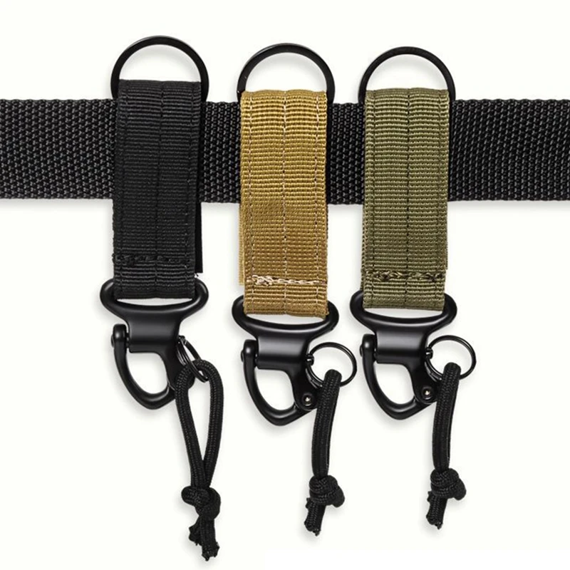 

Olecranon Buckle Gear Keychain Clip Adjustable Carabiner Hanging Hooks Webbing Gear Clip For Camping Hiking Shooting