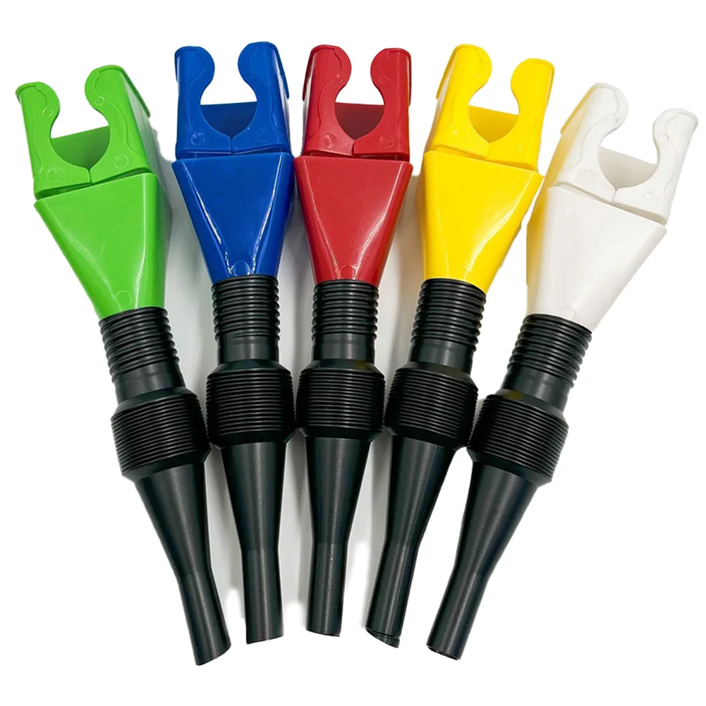 

5Pcs Flexible Draining Oil Snap Plastic Funnel Fuel Funnel Gasoline Engine Oil Funnel Square Mouth Refueling Tool